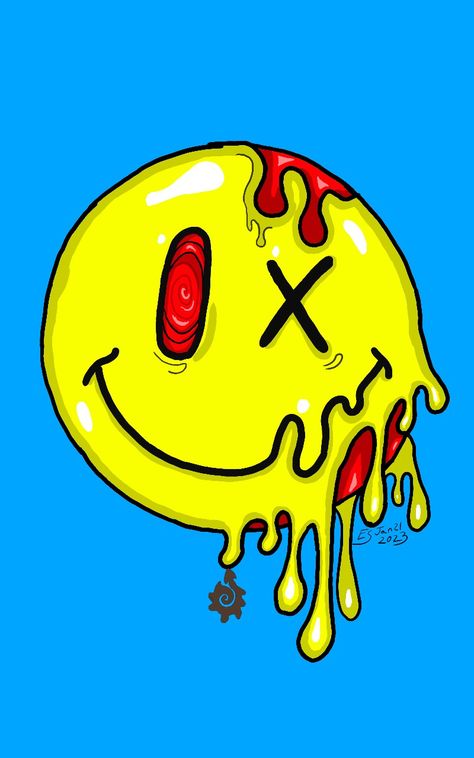 Melting Effect, Weird Smile, Smile Vector, Melting Smiley Face, Whimsical Aesthetic, Yellow Smiley Face, Hipster Wallpaper, Graffiti Characters, Graffiti Cartoons