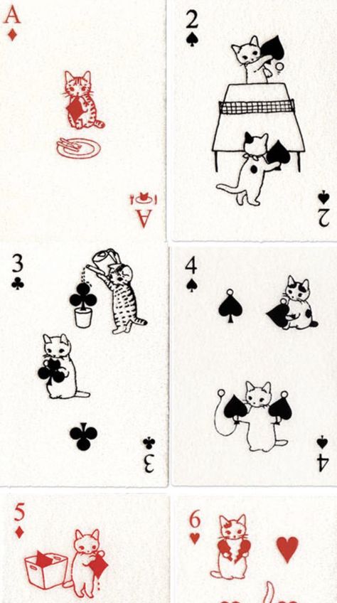 Cat Deck Of Cards, Poker Card Illustration, Drawing On Cards Deck, Pretty Playing Cards, Poker Cards Aesthetic, Board Game Tattoo, Painted Deck Of Cards, Aesthetic Playing Cards, Poker Illustration