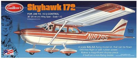 Guillows Guillow's 1:12 Cessna Skyhawk 172 Model Cessna 172 Skyhawk, Cessna Aircraft, Rc Model Airplanes, Cessna 172, Model Hobbies, Rc Planes, Science Kits, Model Planes, Fly High