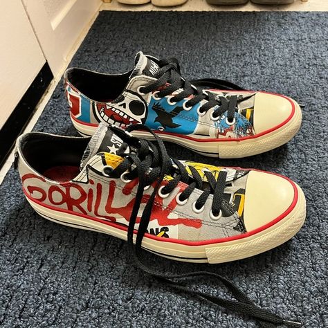 Gorillaz Limited-Edition Converse M9/W11 Gorillaz Converse, Low Top Converse, Ur Mom, Gorillaz, Converse All Star, Limited Editions, All Star, Converse, Limited Edition