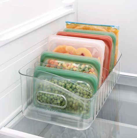 Best Freezer Bag Organizer: YouCopia Freezeup Freezer Bin Freezer Storage Bins, Food Organization, Clear Bins, Freezer Organization, Fridge Organisers, Freezer Storage, Fridge Storage, Kitchen Refrigerator, Fridge Organization