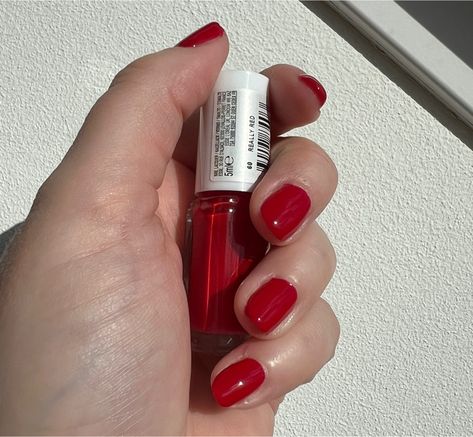 Essie Really Red by Christina repost from Lacquergram Essie Really Red, Essie, Nails, Red