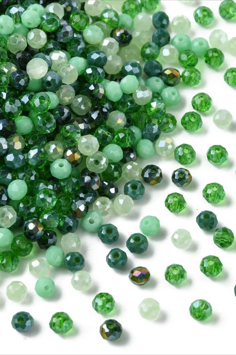 ☘️With green as the main color and special sectional design, let's enjoy a pleasant DIY together~ Lanyard Bracelet, Diy Spring, Amazon Art, Faceted Glass, Sewing Stores, Main Colors, Diy Jewelry Making, Spacer Beads, Lanyard