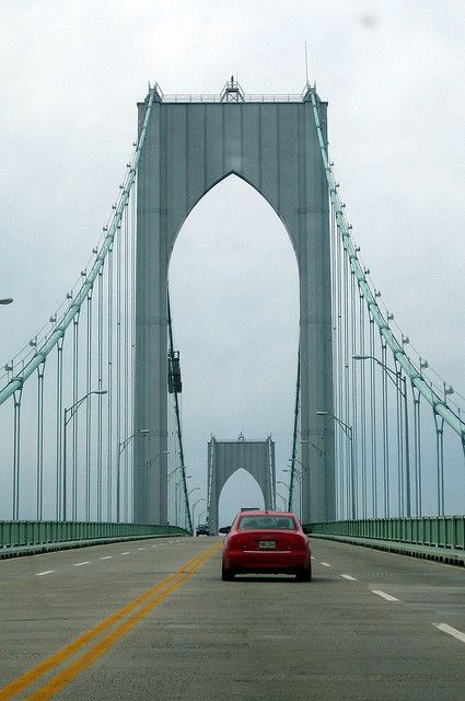 Newport Bridge Newport Ri Mansions, City By The Sea, Newport Rhode Island, Newport Ri, Bridge Building, Suspension Bridge, George Washington Bridge, Island Home, Portsmouth