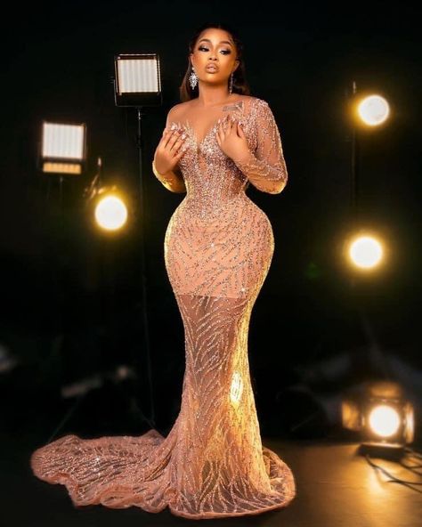 Matric Dance Dresses, Nigerian Lace Styles Dress, Lace Gown Styles, Prom Girl Dresses, Lace Dress Styles, Dinner Dress Classy, Long Sleeve Dress Formal, Lace Styles, Glamour Dress