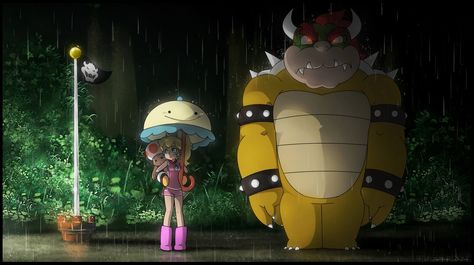 My Neighbor Bowser by SuperCaterina.deviantart.com on @deviantART Mario Fan Art, Nintendo Princess, Art Geek, Nintendo Fan Art, Best Of Tumblr, Princesa Peach, Neighbor Totoro, Mario Games, Mario Nintendo