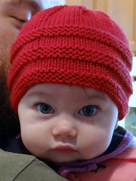 Ravelry: 1-2-3-4-5...baby beanie by Lisa Seifert Baby Hats Knitting Free, Baby Hat Knitting Patterns Free, Knitted Baby Beanies, Beanie Knitting Patterns Free, Baby Hat Knitting Pattern, Knitting Patterns Free Hats, Baby Hat Patterns, Haken Baby, Baby Hats Knitting