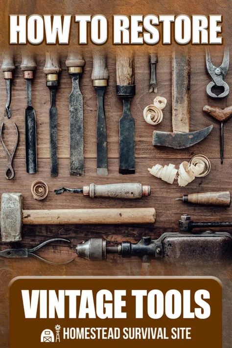 It’s easy to forget that all carpentry was once done by hand. People used the power of muscle, skill, and what are now vintage tools. Old Wood Working Tools, Vintage Craftsman Tools, Antique Tools Display, Homemade Tools How To Make, Diy Tools Homemade Ideas, Hand Tools Woodworking, Tool Restoration, Rusty Tools, Best Hand Tools