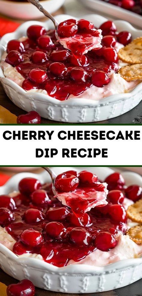 Love cheesecake recipes? Our Cherry Cheesecake Dip Recipe is a must-try! This dessert dip combines the best of cherry recipes and cheesecake, making it perfect for cheesecake desserts and easy dessert ideas. Cherry Dip Recipe, Cherry Cheesecake Dip Recipe, Best Muffin Recipe, Cherry Cheesecake Dip, Cheesecake Dip Recipe, Sweet Cherry Pie, Dessert Dip, Cake Dip, Cheesecake Dip