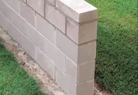 how-to-build-a-cinder-block-wall How To Lay Concrete Blocks, Brick Fence Ideas Concrete Blocks, Cinder Block Retaining Wall, Concrete Fencing, Retaining Wall Fence, How To Lay Concrete, Concrete Block Walls, Cinder Block Walls, Brick Laying