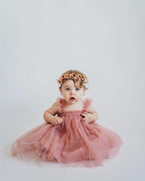 This little darling rocking our daphne dress 😍😍@cashmaae @wildflowerandsagephotography ***TAP TO SHOP *** Tulle Straps, Daphne Dress, Dusty Rose Color, Summer Swim Suits, Trendy Baby, Girls Rompers, Baby & Toddler Clothing, Cake Smash, Bow Headband