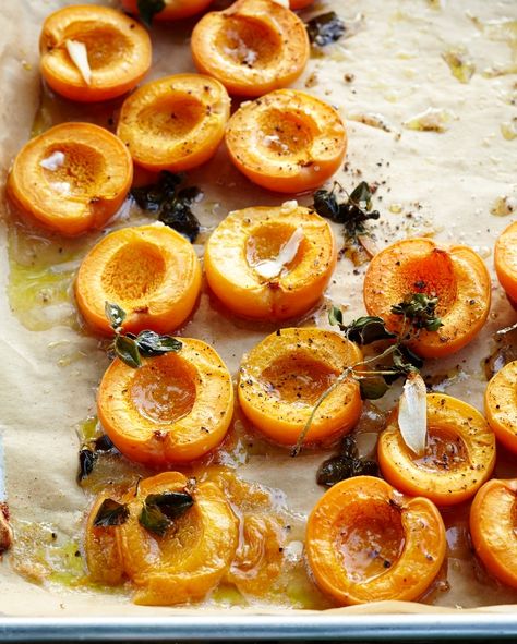 Farm To Table Dinner: Roasted Apricots With Ricotta And Honey — Kitchen Repertoire Ricotta And Honey, Honey Kitchen, Farm To Table Dinner, Apricot Recipes, Table Dinner, Farm To Table, Iftar, Fruit Desserts, Fruit Recipes