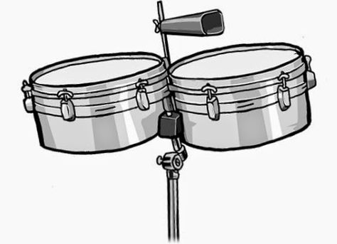 monochrome picture : timbales (Latin-American percussion) Puerto Rico Art, Monochrome Illustration, Gray Scale, Musical Art, Latin Music, Drum Kits, Latin American, A To Z, Percussion