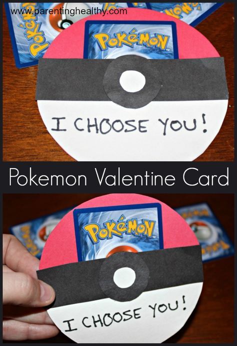 DIY Pokemon Valentine's Day cards Homemade Pokemon Cards, I Choose You Pokemon Valentine, Valentines Day Cards Diy Kids Classroom, Pokeball Valentine Box Ideas, Pokemon Valentine Ideas, Pokémon Valentines, Pokemon Valentines Box, Pokemon Valentine's, Pokemon Valentine Cards