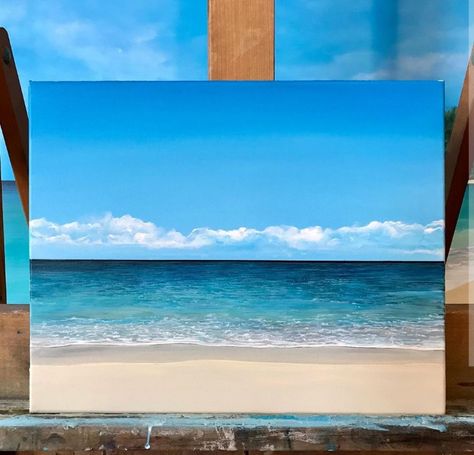 Ocean Art Painting, Art Biz, Nose Drawing, Sea Painting, Small Canvas Art, Arte Inspo, Creative Painting, Ocean Painting, Sunset Painting