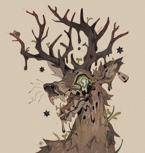 SOVKA🌱 (@monsterSOVKA) on X Deer Horror, Pictures Of Pets, Funny Animal Pics, Adorable Drawings, Illustrator Character, Deer Drawing, Characters Inspiration Drawing, Deer Art, Animal Pics