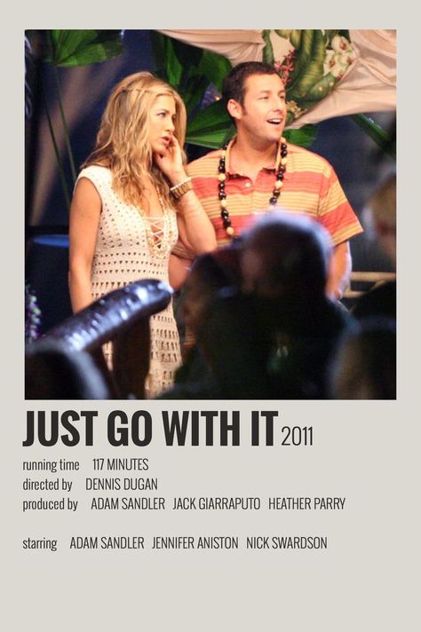 Just Go With It Movie Poster, Just Go With It Movie, It Movie Poster, Show Polaroid Poster, Minimalist Movie Posters, Movie Poster Room, Just Go With It, Film Polaroid, Tv Posters