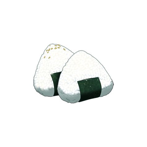 Onigiri ❤ liked on Polyvore featuring fillers, food, art, backgrounds, anime and effect Sushi Drawing, Japanese Food Illustration, Food Illustration Design, Food Art Painting, 귀여운 음식 그림, Food Artwork, Food Illustration Art, Cute Food Drawings, Food Painting