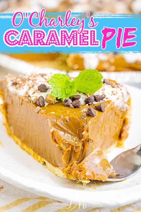 Carmel Desserts, Caramel Pie Recipe, Caramel Pie, Graham Cracker Crust Pie, Cream Pie Recipes, Easy Pie, Caramel Recipes, Perfect Pies, No Bake Pies