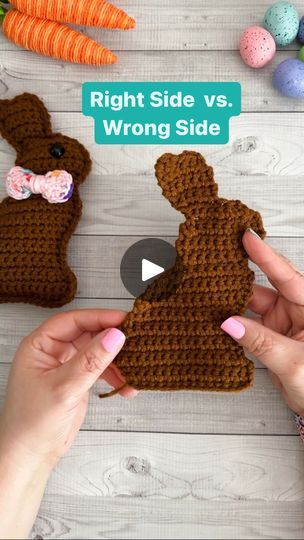 4.8K views · 354 reactions | Beginner crochet tip! How to determine the front side of your work is as easy as locating your starting tail. Your starting tail will always be on the bottom left when the front side is facing you.

🧶Follow Us for beginner friendly, kawaii amigurumi patterns, tips, & tricks for beautiful projects 👍

Pattern is our Mini Chocolate Bunny Kawaii Cuddler. They work up super fast! Want to grab your own copy of the Mini Chocolate Bunny Kawaii Cuddler? Comment “bunny” and we’ll send you the info 🐰

#crochettoysforkids #beginnercrochet #learntocrochet #crochetinspiration #crochettutorial #crochettip #crochettipsandtricks #amigurumitutorial #amigurumitip #Amigurumitipsandtricks #crochetbeginner #kawaiicrochet #kawaiiamigurumitutorial #3amgracedesigns #crochetinspirati Bunny Kawaii, Kawaii Amigurumi, Crochet Tips, Kawaii Crochet, Amigurumi Tutorial, Chocolate Bunny, Beginner Crochet, Crochet Instructions, Tips Tricks