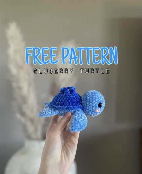 Free crochet pattern, blueberry turtle🫐🐢 You have been asking for a ... | TikTok Blueberry Turtle Crochet, Blueberry Crochet Free Pattern, Free Turtle Crochet Pattern, Jumbo Crochet Plushies Pattern Free, Crochet Turtle Free Pattern, Turtle Crochet Pattern Free, Blueberry Crochet, Crochet Turtle Pattern Free, Crochet Blueberry