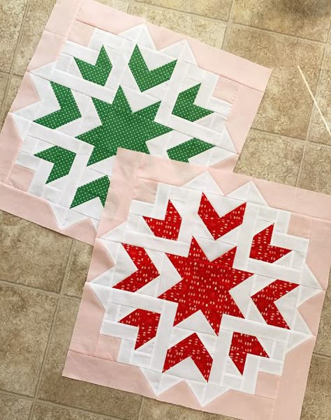 Colchas Quilting, Snowflake Quilt, Tree Quilts, Christmas Quilt Blocks, Christmas Blocks, Christmas Quilt Patterns, Quilt Block Patterns Free, Holiday Quilts, Star Quilt Blocks