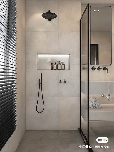 Beige Bathroom Black Fixtures, Bathroom 2x2 Design, Convert Garage To Bedroom, Bathtub Tile Surround, Full Bathroom Remodel, Bathtub Tile, Beige Bathroom, Minimalist Home Interior, Bathroom Redesign