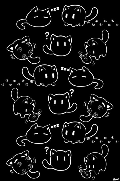 Easy Drawing Steps, Chibi Cat, Cat Doodle, Cute Animal Drawings Kawaii, Cute Doodles Drawings, Cute Doodle Art, Mini Drawings, Cute Little Drawings, Cute Animal Drawings