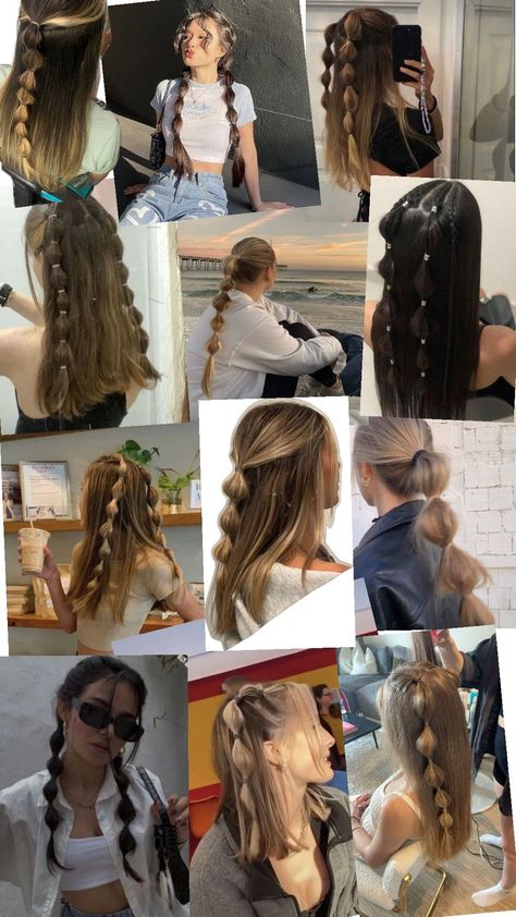 Bubble Braid Hairstyles, Bubble Braid, Braid Hairstyles, Hairstyles For School, Cut And Color, Cute Hairstyles, Braided Hairstyles, Braids, Bubbles