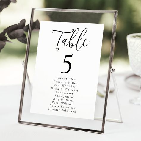 Modern Wedding Seating Chart, Elegant Typography, Seating Chart Wedding, Table Number, Wedding Seating, Seating Chart, Seating Charts, Table Numbers, Modern Wedding