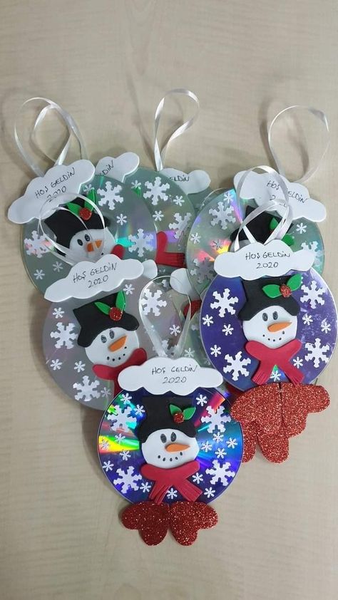 Cd Crafts For Kids, Crafts With Cds, Childrens Christmas Crafts, Baby Crafts Diy, Christmas Angel Crafts, Cd Crafts, Christmas Arts And Crafts, Christmas Decorations For Kids, Christmas Doodles