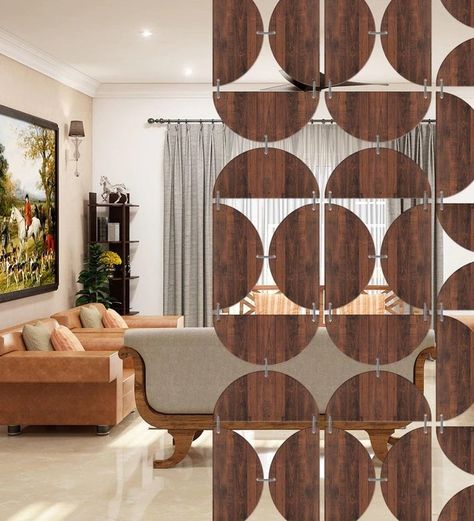 Brown Set of 12 Hanging Room Divider - Etsy UK Modern Wooden Room Divider, Midcentury Divider Wall, Creative Room Dividers Wood, Hanging Wood Room Divider, Devider Modern Wood, Hanging Divider, Conservatory Transformation, Wood Divider, Ways To Divide A Room