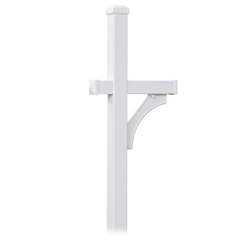 Salsbury Industries 4870WHT Deluxe Mailbox Post 1 Sided, In-Ground Mounted… Mailbox Stand, Rural Mailbox, Black Mailbox, Modern Trim, Large Mailbox, Mailbox Landscaping, Architectural Mailboxes, Cedar Posts, Mailbox Posts