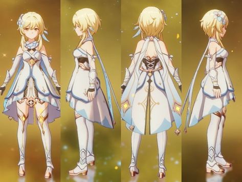 Lumine Reference, Character Reference Sheet, Character Model Sheet, Reference Sheet, Character Sheet, Character Modeling, Cosplay Outfits, Drawing Poses, Design Reference