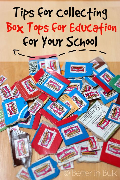 Tips for collecting Box Tops for Education Suggestion Box Ideas Schools, Box Tops For Education Ideas, Box Tops Contest, School Donations, Homework Organization, Pta Fundraising, School Pto, School Boxes, Pta School