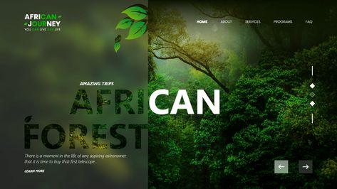 African Journey - Webshots on Behance Above The Fold Web Design, Desain Ux, Travel Website Design, Product Website, Web Design Websites, Web Design Examples, Webdesign Inspiration, Powerpoint Presentation Design, Web Ui Design