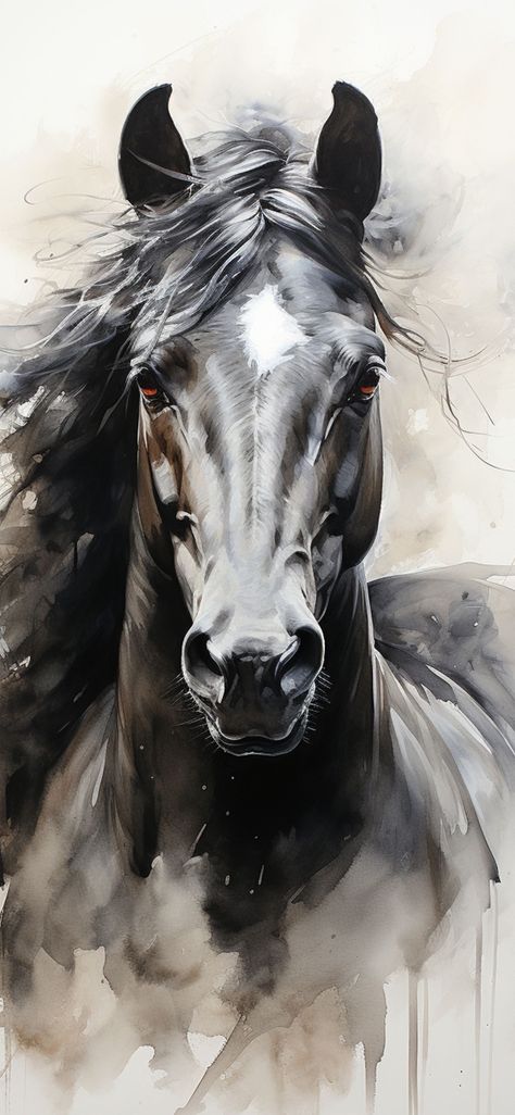 Horse Portrait Painting, Equine Art Paintings, Watercolor Horse Painting, Horse Art Drawing, Horse Paintings, Equine Portraits, Horse Inspiration, Horse Art Print, Horse Artwork