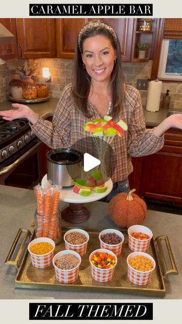 Tara Panasiuk on Instagram: "CARAMEL APPLE DIPPING BAR FOR FALL 🍎🍁🍏 Comment “APPLE” to be sent the items used here as well as a list of topping ideas 🥰  This is so perfect for your autumn entertaining and get togethers! Love the bite size apples but of course you can do slices too 🧡 Hope you enjoy!   #fallinspo #halloween #halloweenideas #entertainingathome #fallvibes" Apple Dipping Bar, Magnolia Mercantile, Candy Apple Bars, Entertaining Snacks, Apple Bar, Pumpkin Spice Drinks, Caramel Apple Bars, Halloween Apples, Amazing Food Platters