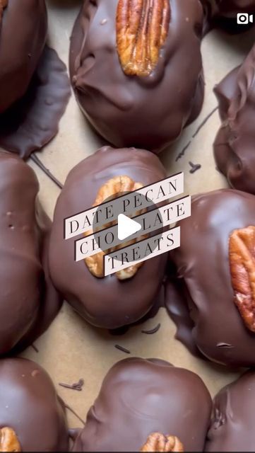 Diane Morrisey on Instagram: "If you love dates as much as I do, these will become your newest favorite delicious and healthy snack!
.
.
Date Pecan Chocolate Treats 
.
.
1 cup pecans
1/2 cup almond flour
1 cup medjool dates, pitted (about 12 large, soft ones)
1/4 cup Nutella 
2 tbsp cocoa powder
2 tbls maple syrup 

2 cups dark chocolate chips 
2 tbls vegetable oil (feel free to use coconut oil)… this just helps the chocolate melt very smoothly 
12 pecan halves

Put the pecans, almond, dates, syrup, Nutella and cocoa powder in a food processor and blend until very smooth and soft. 
Shape into bars and freeze for about an hour. Remove from freezer. 
Meanwhile in the top of a double boiler, melt the chocolate and oil until smooth and drop in each bar in to coat. Immediately top with a pecan. Pecan Pie Cookie, Brain Inflammation, Pecan Pie Bites, Pecan Pie Cookies, Cookie Bites, Vegan Nutella, Pecan Bars, Pie Bites, Date Recipes