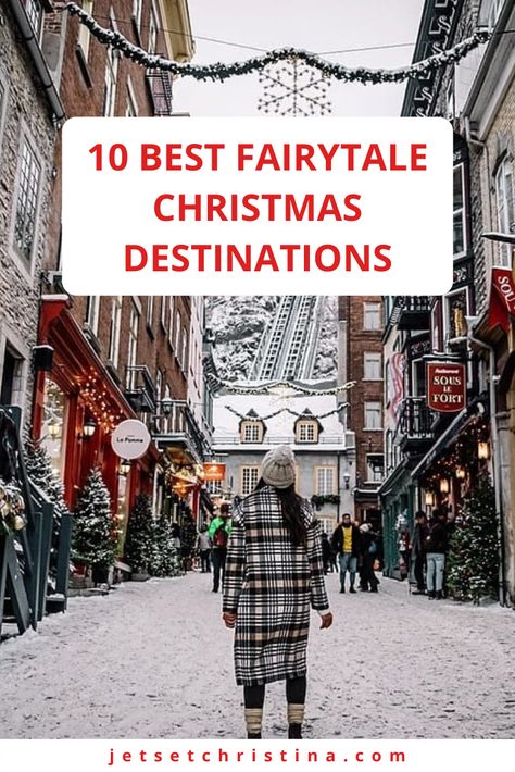 December Weekend Getaway, Christmas Towns In The Us, Best Christmas Vacation Destinations, Places To Go For Christmas, Christmas Vacation Ideas, Christmas Trips, Christmas Vacation Destinations, Fairytale Christmas, Romantic Winter Getaways