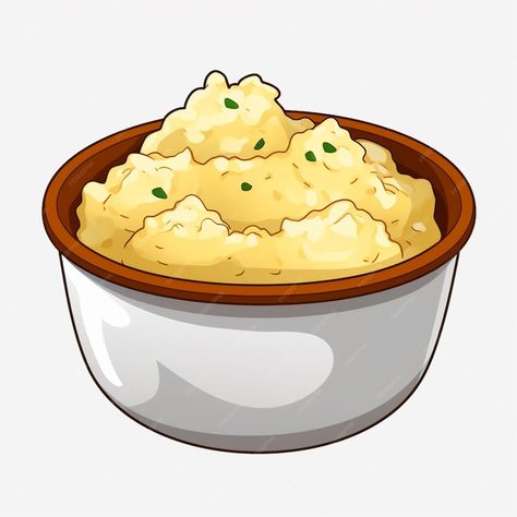 Potatoes Drawing, Mashed Potato Bowl, Potato Drawing, Potato Images, Mashed Potatoes Thanksgiving, Potato Bowl, Merry Berry, Sleepover Things To Do, Mashed Potato