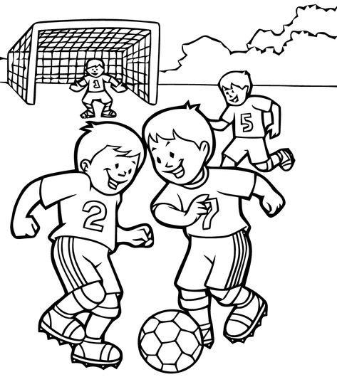 Beautiful Soccer coloring page, From the gallery : Soccer Kids Playing Football, Football Coloring Pages, Printable Sports, Sports Coloring Pages, Coloring Pages For Boys, Color Magic, Color Worksheets, Soccer Pictures, Coloring Pages To Print