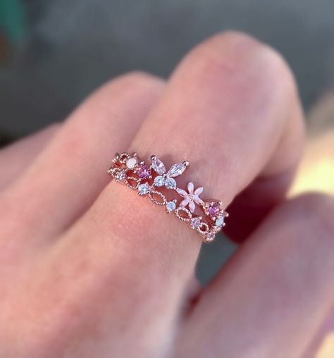 Pink gem ring