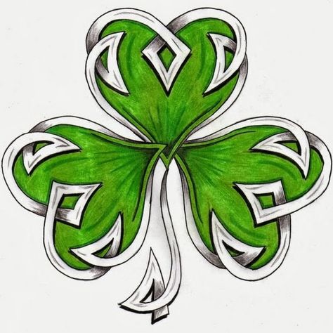 05 Clover Tattoo Designs Tattoo Leaf, Tattoos Celtic, Celtic Clover, Leaf Clover Tattoo, Four Leaf Clover Tattoo, Clover Tattoo, Shamrock Tattoos, Celtic Shamrock, Leaf Tattoo