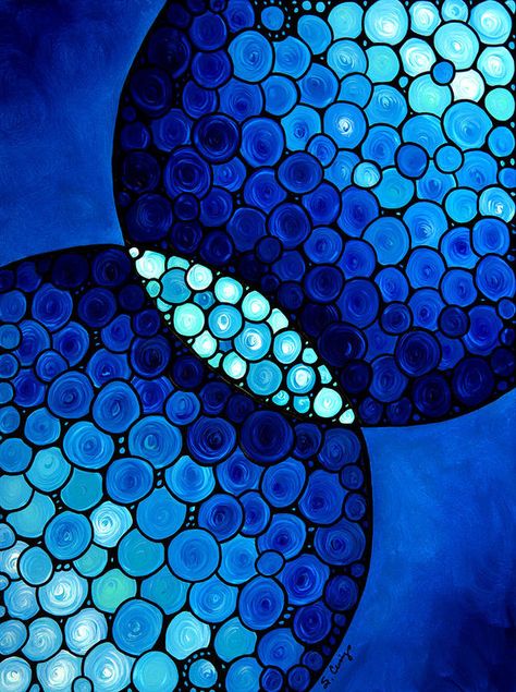 Blue Unity by Sharon Cummings Unity In Art, Unity Painting, Unity Art, Harmony Art, Circle Painting, Elements And Principles, Principles Of Art, Whatsapp Wallpaper, Principles Of Design