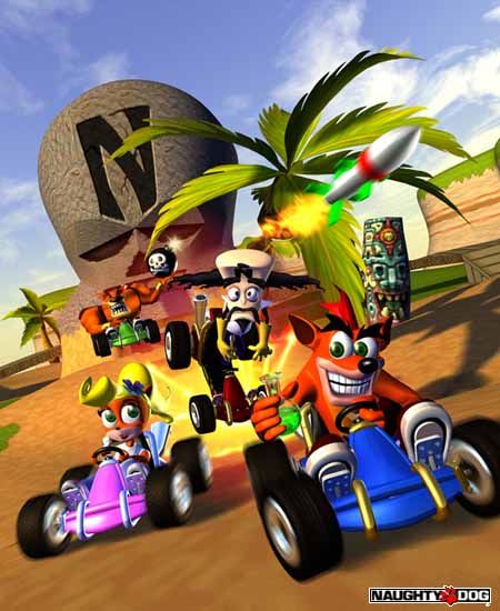 Crash Team Racing Crash Bandicoot Characters, Crash Team Racing, Skull Rock, Racing Tattoos, Promotional Image, Musica Rock, Classic Video Games, Crash Bandicoot, Racing Games