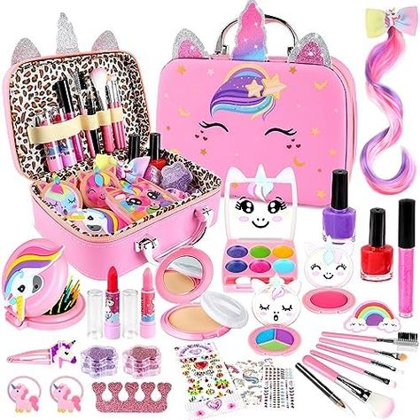 Kids Makeup Kit, Makeup Kit For Kids, Kids Toys For Boys, Unicorn Bag, Hello Kitty Rooms, Toothpaste Squeezer, Unicorn Makeup, Princess Toys, Unicorn Kids