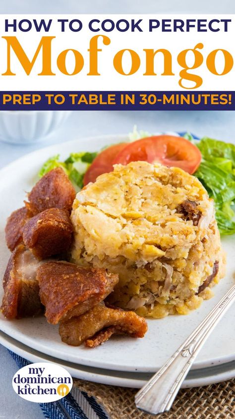 How To Make Mofongo, Mofongo Recipe, Mashed Plantains, Green Plantains, Puerto Rican Dishes, Puerto Rico Food, Boricua Recipes, Spanish Dishes, Puerto Rican Recipes