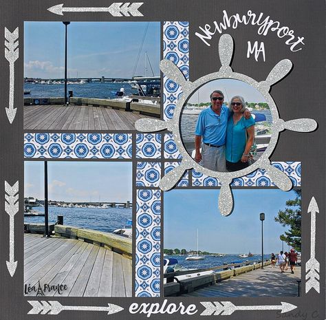 Cruise Scrapbook Pages, Summer Scrapbook Layouts, Beach Scrapbook Layouts, Lea France, Cruise Scrapbook, Scrapbook Design Layout, Travel Scrapbook Pages, Beautiful Scrapbook Layouts, Vacation Scrapbook