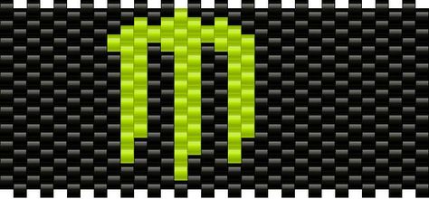 Kandi Cuff Patterns Templates, Kandi Creations, Scene Kandi, Monster Logo, Rave Bracelets, Kandi Cuff Patterns, Kandi Inspo, Kandi Cuffs, Diy Kandi Bracelets